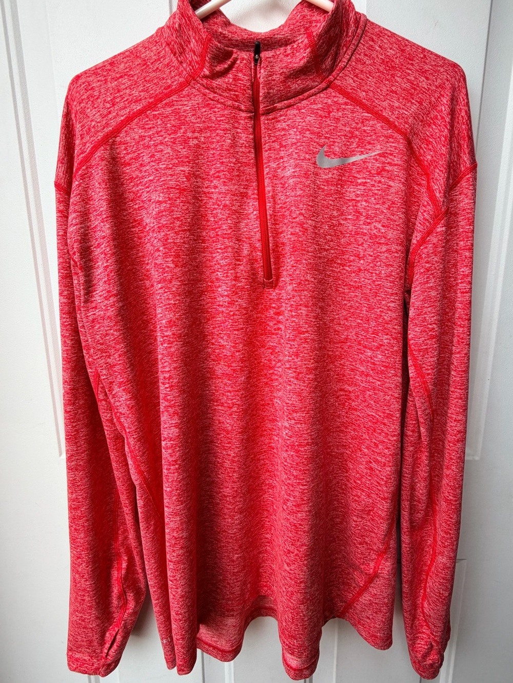 Nike Running Dri-FIT Quarter Zip Pullover Men’s L Red Long Sleeve Athletic